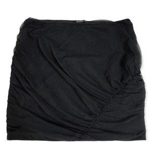 Vrinda Layered Mesh Ruched Mini Skirt